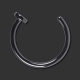 Open Nose Ring Black