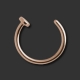 Open Nose Ring in Rosegold Stahl