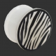 Glow in the Dark Zebra Silicon Plug