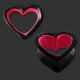 Heart Shaped Wooden Ear Tunnel Pink