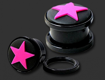 Black Acrylic Star Plug