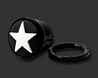 Black Acrylic Star Plug