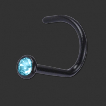 Bioflex Jewelled Nosestud Black / AQ