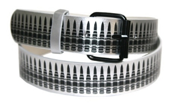 Printed Bullet Belt silver / black