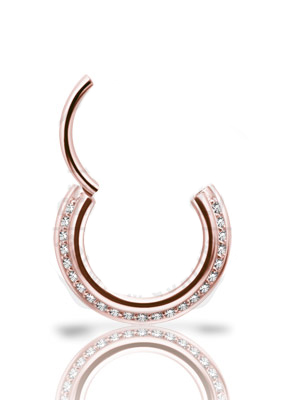 Septum Clicker Rosegold mit Cubic Zirconia