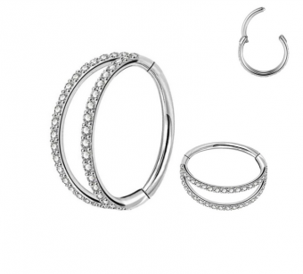 Double Hinged Pavesetting Ring