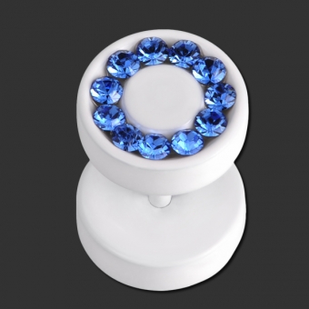 SUPERNOVA CONCEPT Pure White Swarovski Fake Plug SA