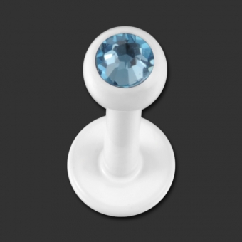 SUPERNOVA CONCEPT Pure White Swarovski Labret in 1,2x8mm