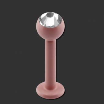 SUPERNOVA CONCEPT Pure White Swarovski Labret in 1,2x8mm