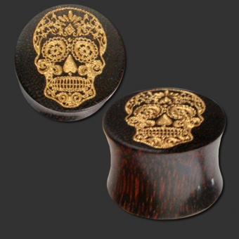 Sugar Skull -  Wood-Plug