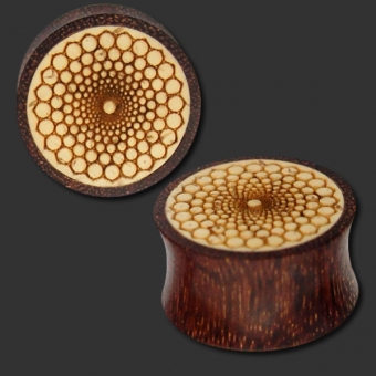 Tamarind Holz Plug mit Laser Cut