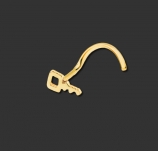 Nosestud Surgical Steel PVD Gold Key