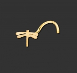 Nosestud Surgical Steel PVD Gold Dragonfly