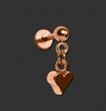 Dangling Heart Labret Stud