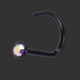 Bioflex Jewelled Nosestud Black / AB