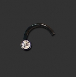 Bioflex Jewelled Nosestud Black / CC