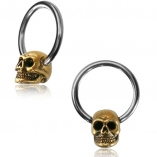 Skull Brass Septum Piercing