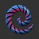 Handpaintet Woodspiral