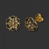 Mandala Brass Earstud