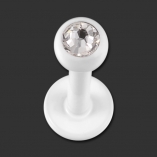 SUPERNOVA CONCEPT Pure White Swarovski Labret in 1,2x8mm