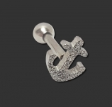 Tragus / Helix Piercing sandblasted Anchor