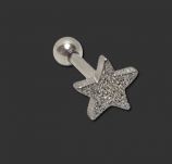 Tragus / Helix Piercing sandblasted Star